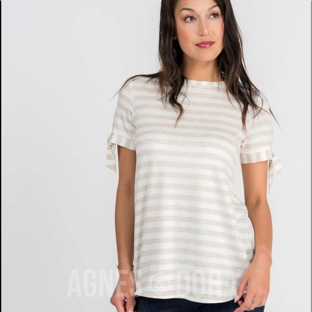 Agnes and Dora tie sleeve shirt